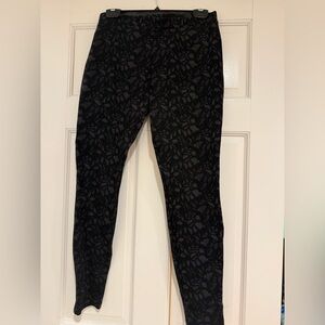 Joie Black Floral Leggings